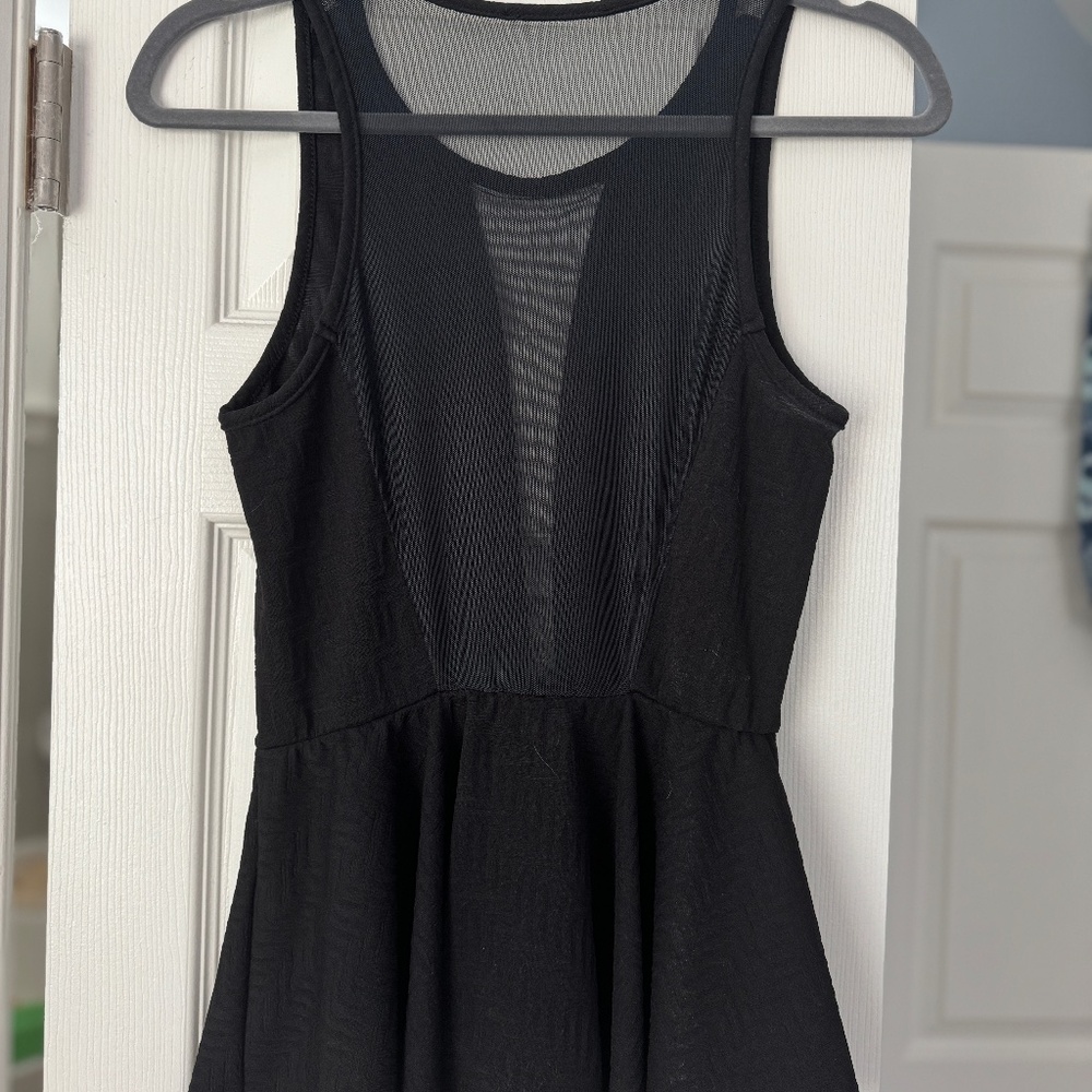 Mesh Peplum Top